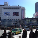 View of Shibuya Station from across the street.